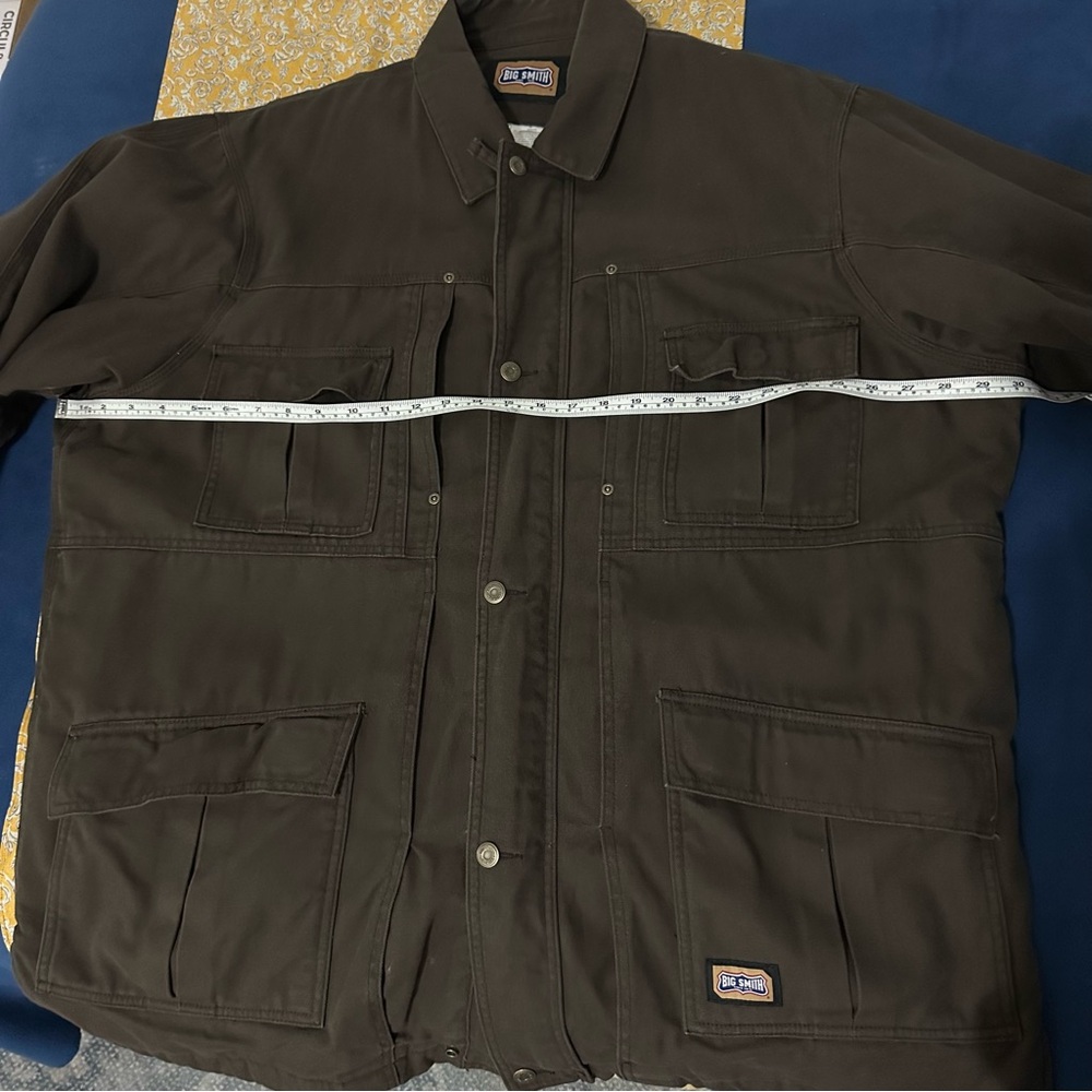 Vintage Men’s Jacket Big Smith Size X-Large dark brown vintage wash - Picture 11 of 15
